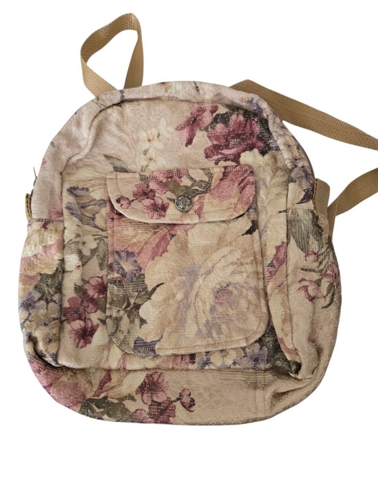 Handbags - Vintage Floral Tapestry Backpack Cottagecore Grannycore Gobelin Bag